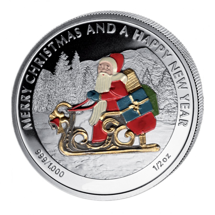 Isle of Man Christmas 2£ Coin - Isle of Man Post Office