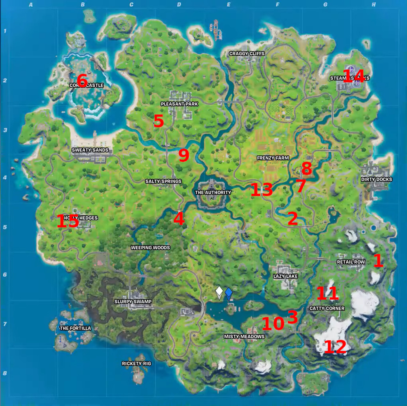 Fortnite Chapter 2 Season 3 Week 8 XP Coins Locations Guide - Video Games Blogger