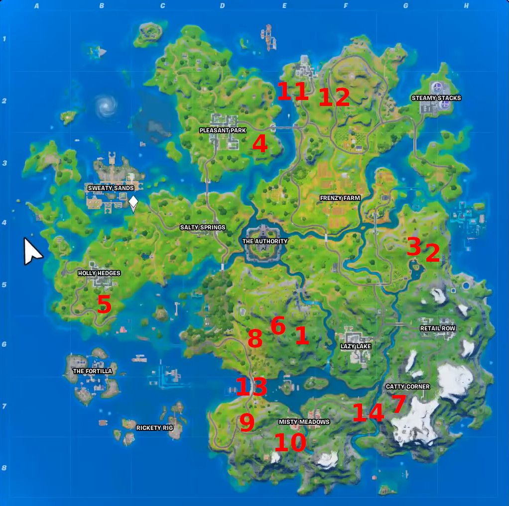 Every Week 6 XP Coin Location in Fortnite Season 4