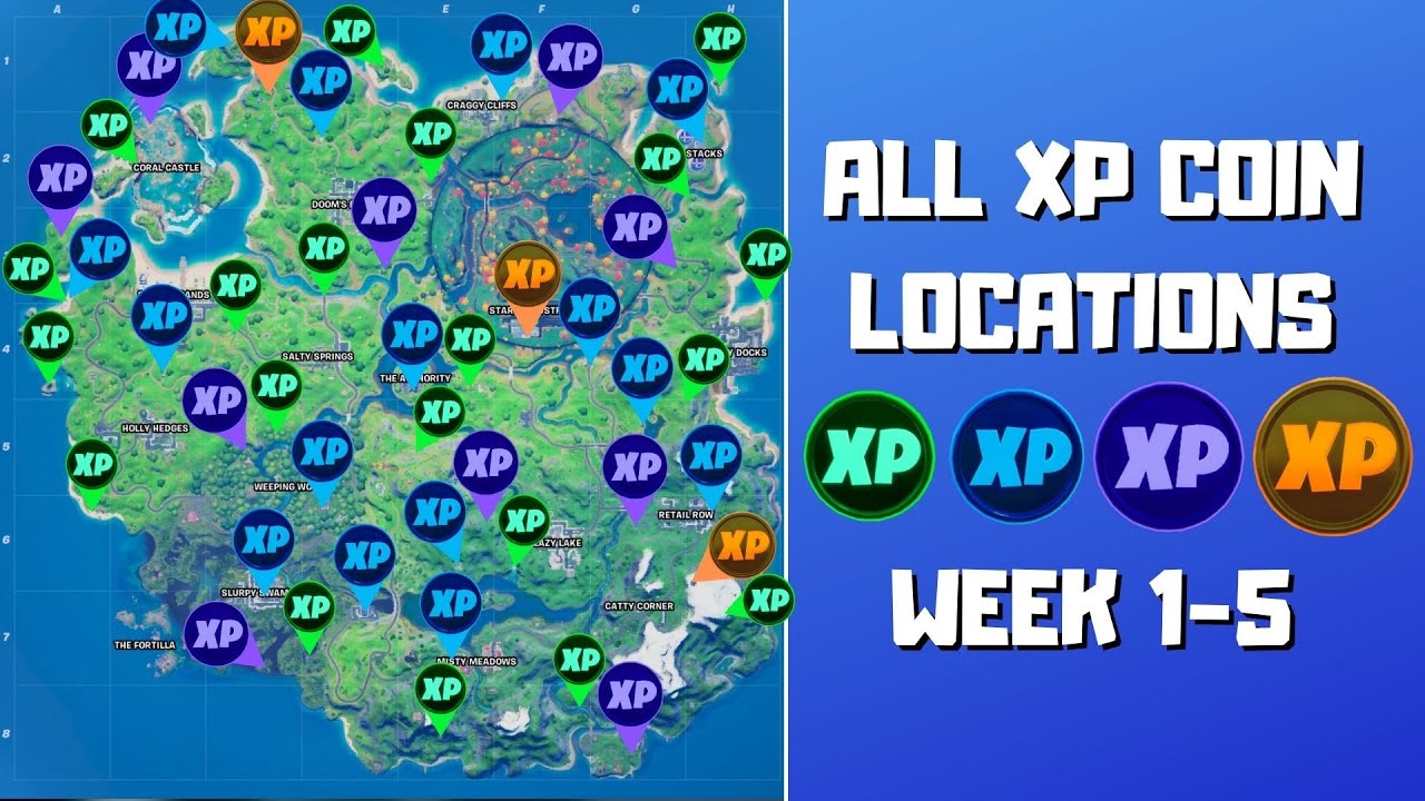 Where To Find All Fortnite Season 4 Week 2 XP Coins