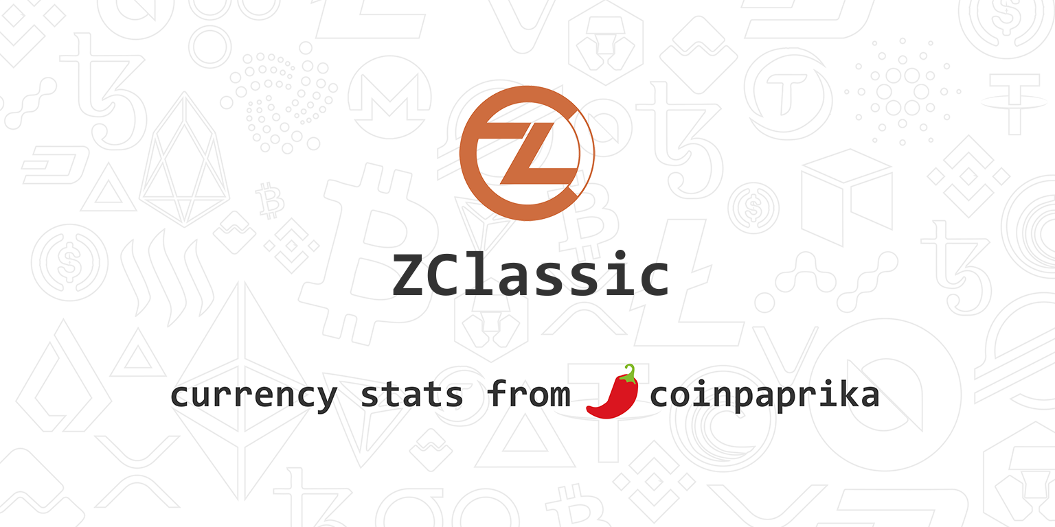 Zclassic (ZCL) statistics - Price, Blocks Count, Difficulty, Hashrate, Value