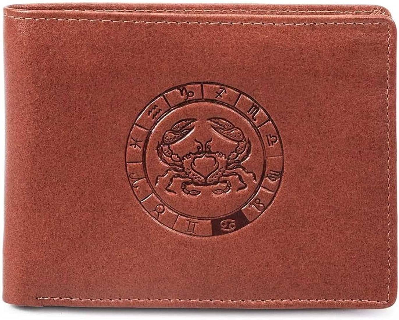 Bi Fold Cancer Zodiac Sign Embossed Black Mens Leather Wallet, Card Slots: 6 at Rs in Kolkata